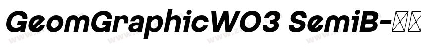 GeomGraphicW03 SemiB字体转换